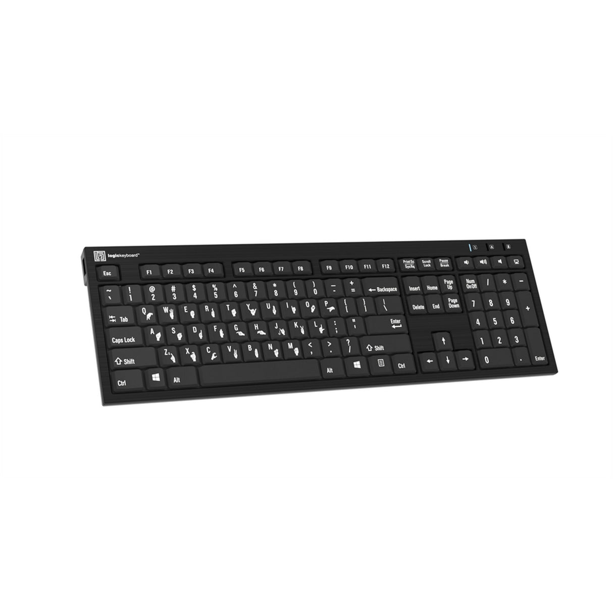 Logickeyboard LKB-HAND-BJPU-US Hand Sign Keyboard, US English