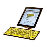 Logickeyboard LKB-LPBY-BTPC-US XLPrint Bluetooth Black on Yellow PC Keyboard