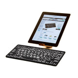 Logickeyboard LKB-LPWB-BTPC-US XLPrint Bluetooth White on Black PC Keyboard