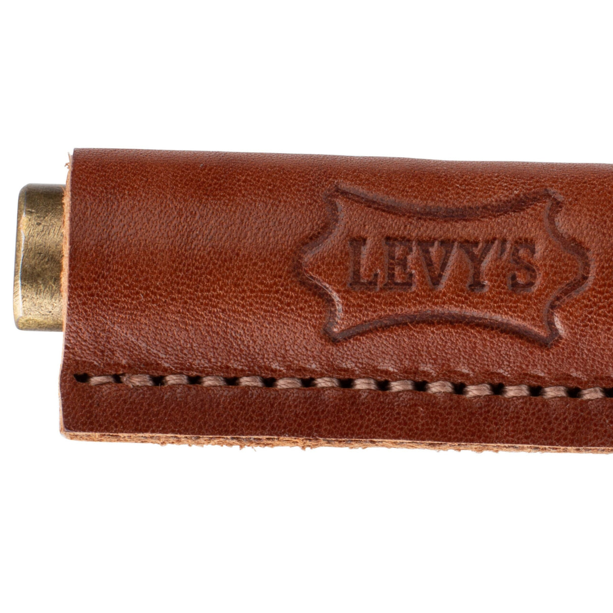 Levy's Brass Forged Guitar Hanger with Tan Leather