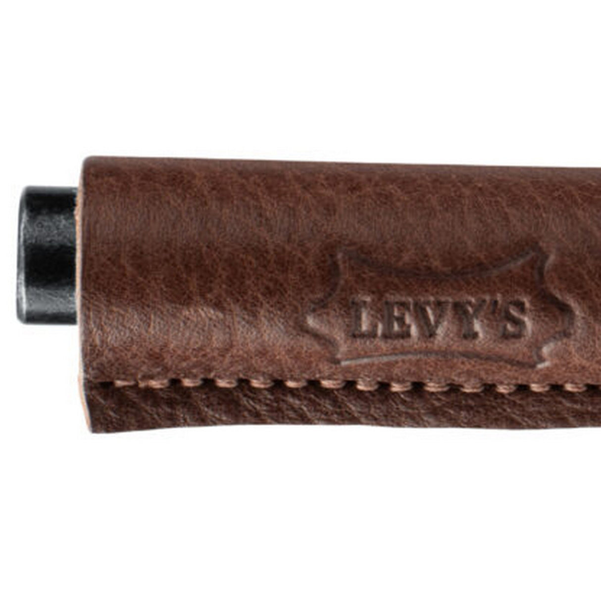 Levy's Smoke Forged Guitar Hanger with Brown Leather