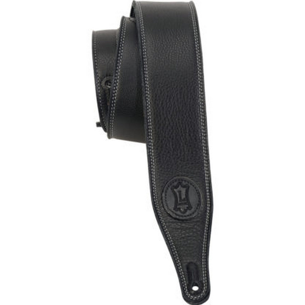 Levy's 2 1/2-Inch Wide Black Garment Leather Guitar Strap