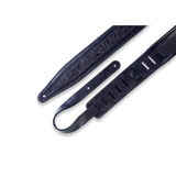 Levy's 2 1/2-Inch Wide Black Garment Leather Guitar Strap