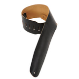 Levy's 3 1/2-Inch Wide Black Genuine Leather Bass Strap