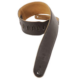 Levy's 3 1/2-Inch Wide Dark Brown Garment Leather Bass Strap