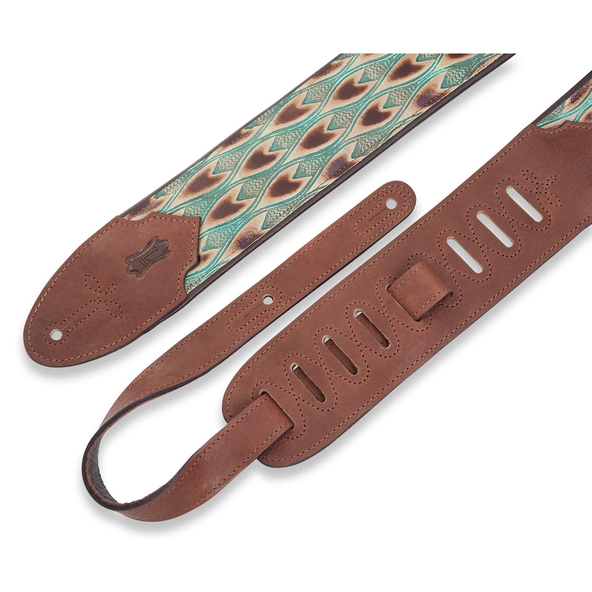 Levy's Sundance Line Arrowhead Turquoise Guitar Strap, Turquoise