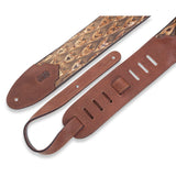 Levy's Sundance Line Arrowhead Bronze Guitar Strap, Brown, Gold