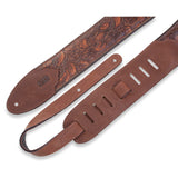 Levy's Sundance Line Geramium Whiskey Guitar Strap, Brown