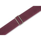 Levy's Traveler' Waxed Canvas Guitar Strap, Burgundy