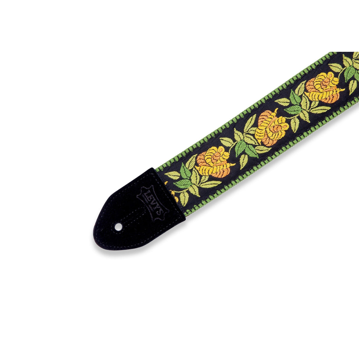 Levy's Rosa Guitar Strap, Yellow, Gold, Green, Black