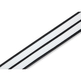 Levy's Double Racing Stripe Guitar Strap, White, Black