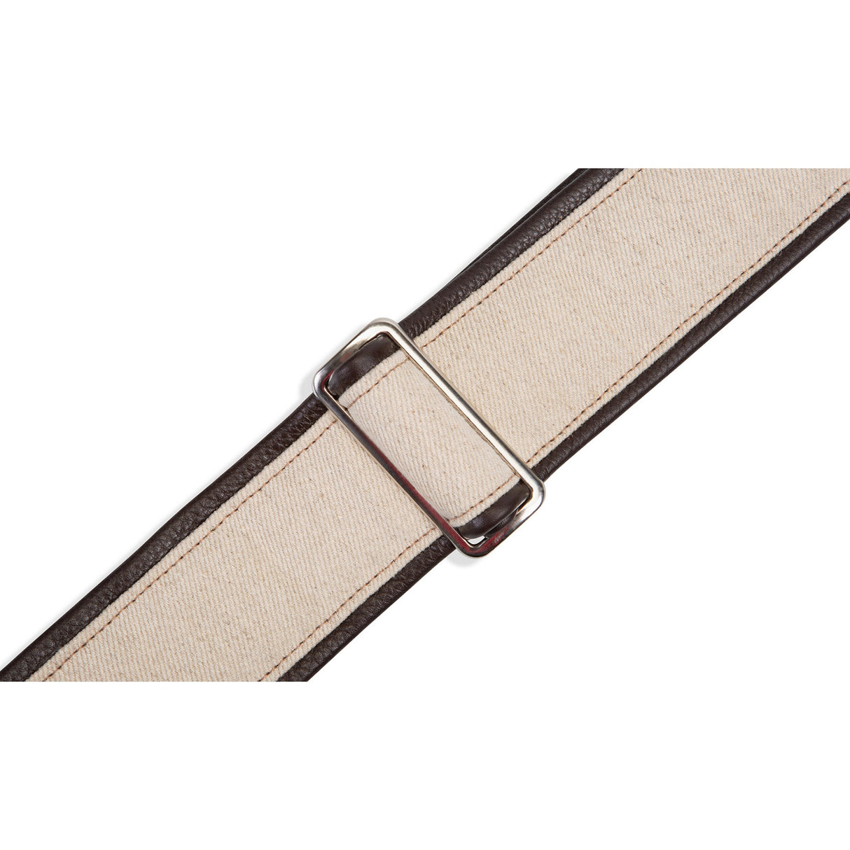 Levy's Lux Padded Hemp Slider Guitar Strap, Dark Brown/Natural