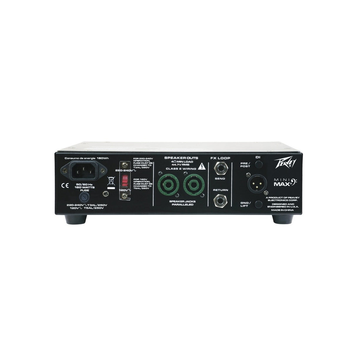 Peavey MiniMAX | 500 Watt Bass Guitar Amplifier Head