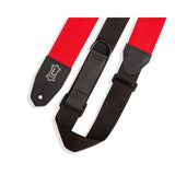 Levy's Right Height Standard Cotton Guitar Strap, Red