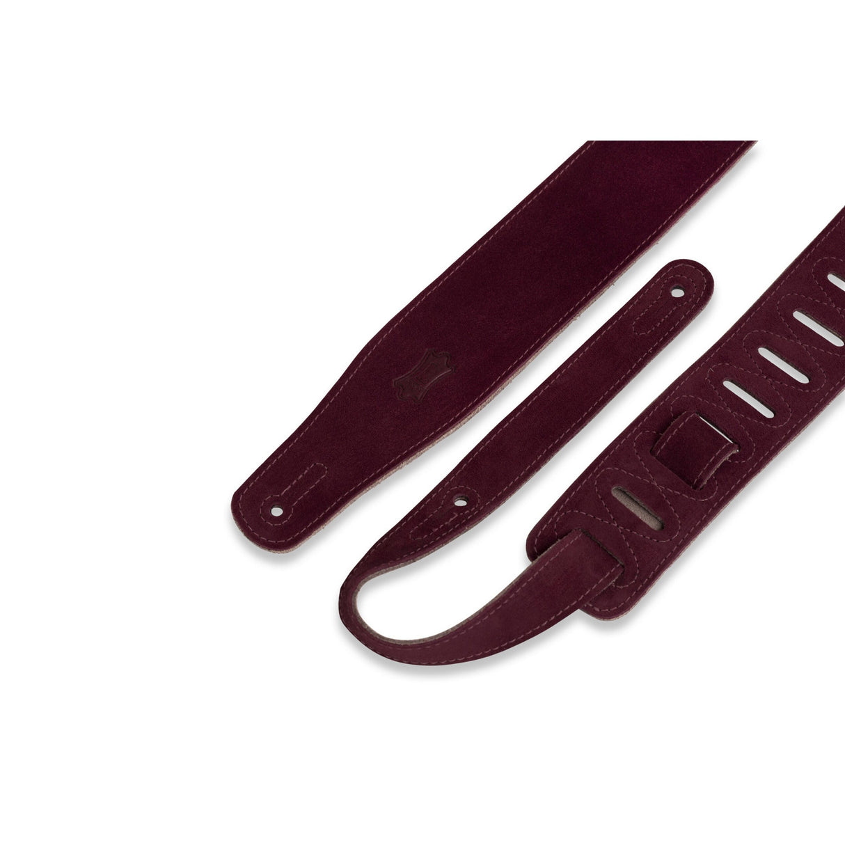 Levy's 2 1/2-Inch Suede Guitar Strap with Suede Backing, Burgundy