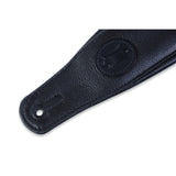 Levy's Black on Black' Signature Padded Garment Guitar Strap, Black