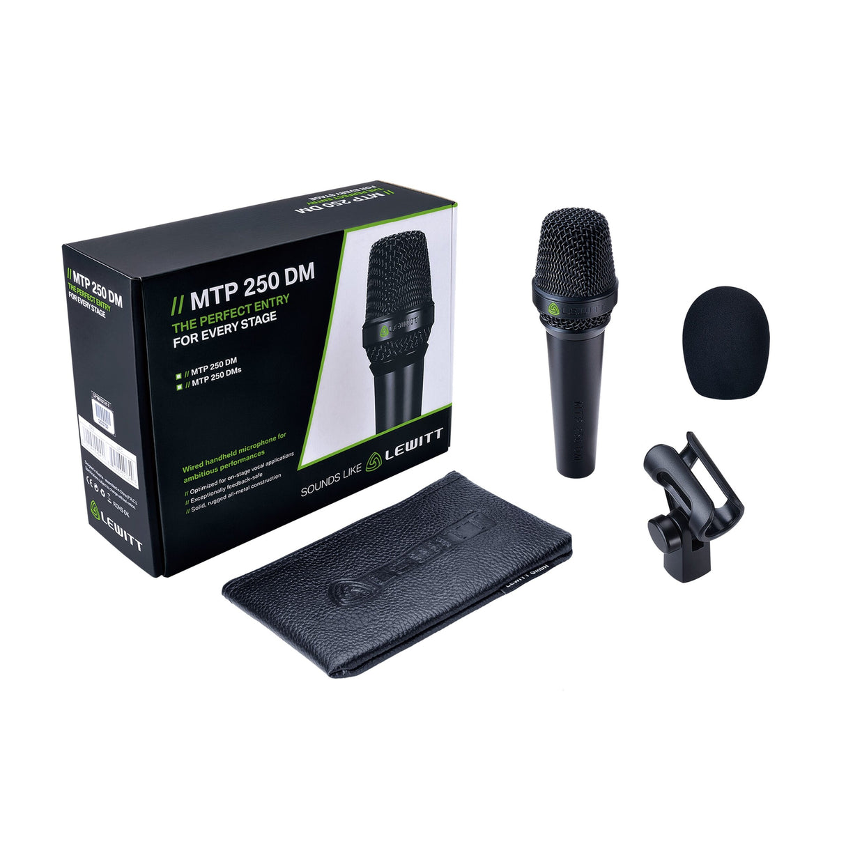 Lewitt MTP 250 DM S Handheld Dynamic Cardioid Vocal Microphone with Switch