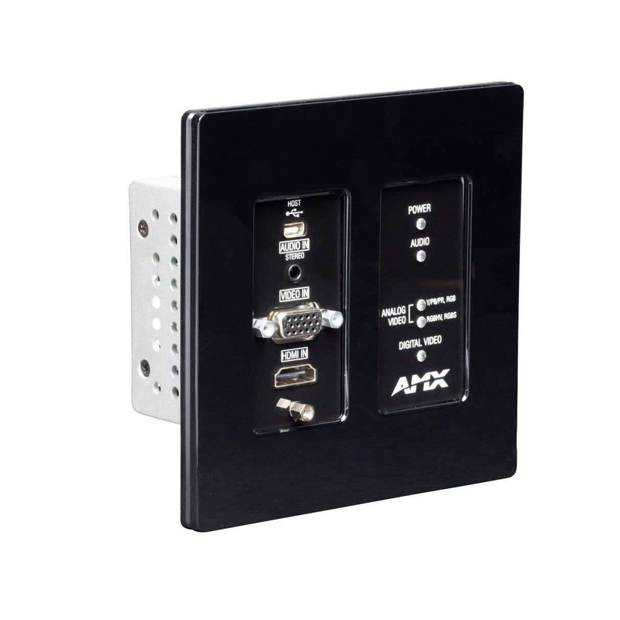 AMX NMX-ENC-N2315-WP-BL N2300 Series 4K UHD Video Over IP Decor Style Wallplate Encoder, Black