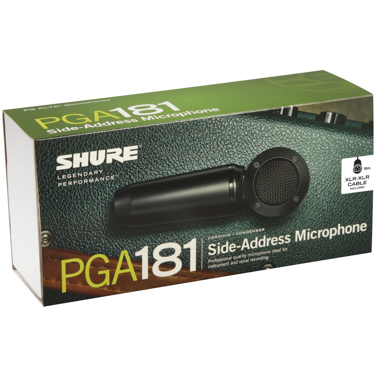 Shure PGA181-XLR | Side Address Cardioid Condenser Microphone XLR-XLR Cable