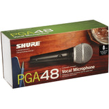 Shure PGA48-QTR Cardioid Dynamic Vocal Microphone XLR-QTR Cable