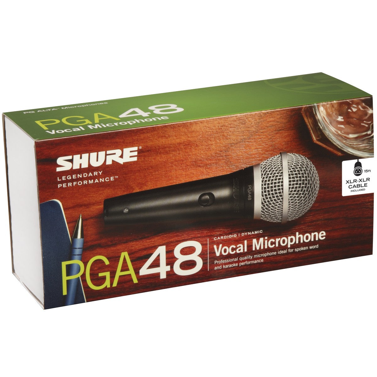 Shure PGA48-XLR | Cardioid Dynamic Vocal Microphone XLR-XLR Cable (Used)