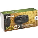 Shure PGA52-XLR Cardioid Dynamic Kick Drum Microphone XLR-XLR Cable