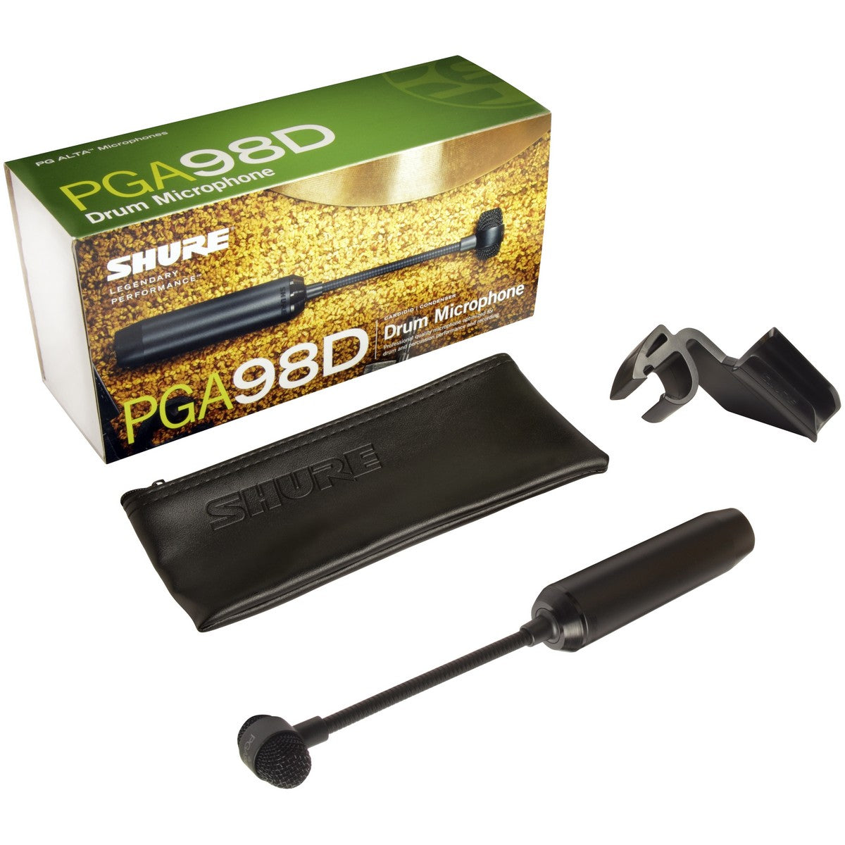 Shure PGA98D-LC | Gooseneck Cardioid Condenser Drum Microphone Less Cable
