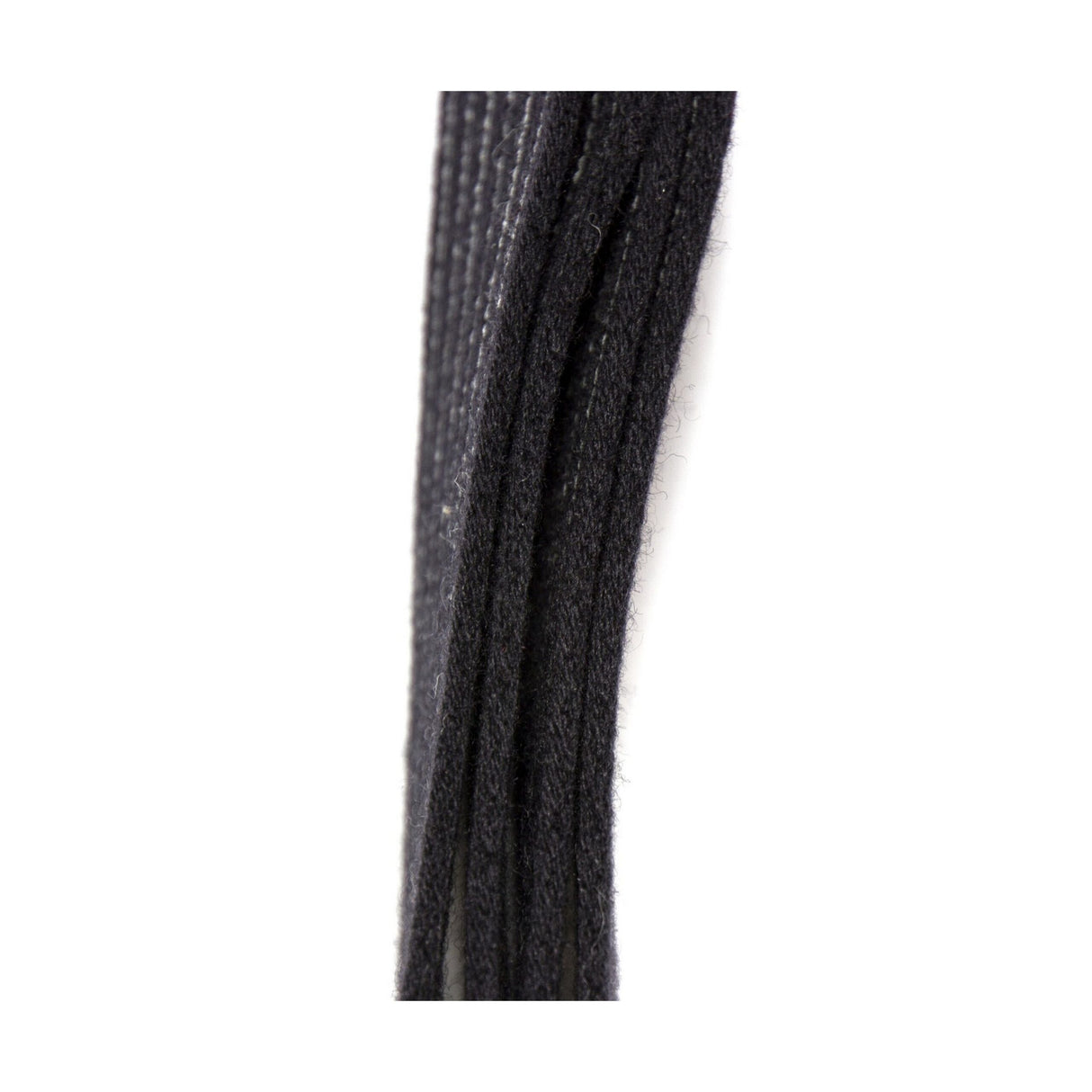Reunion Blues RBS-28PS Merino Wool Guitar Strap, Black, White Pinstripe, with Classic Black Leather Tab