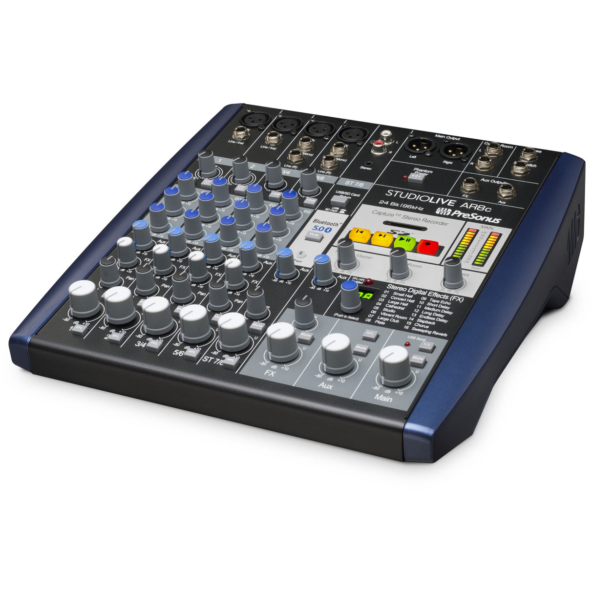 PreSonus StudioLive AR8c 8-Channel USB-C Audio Interface, Analog Mixer and Stereo SD Recorder