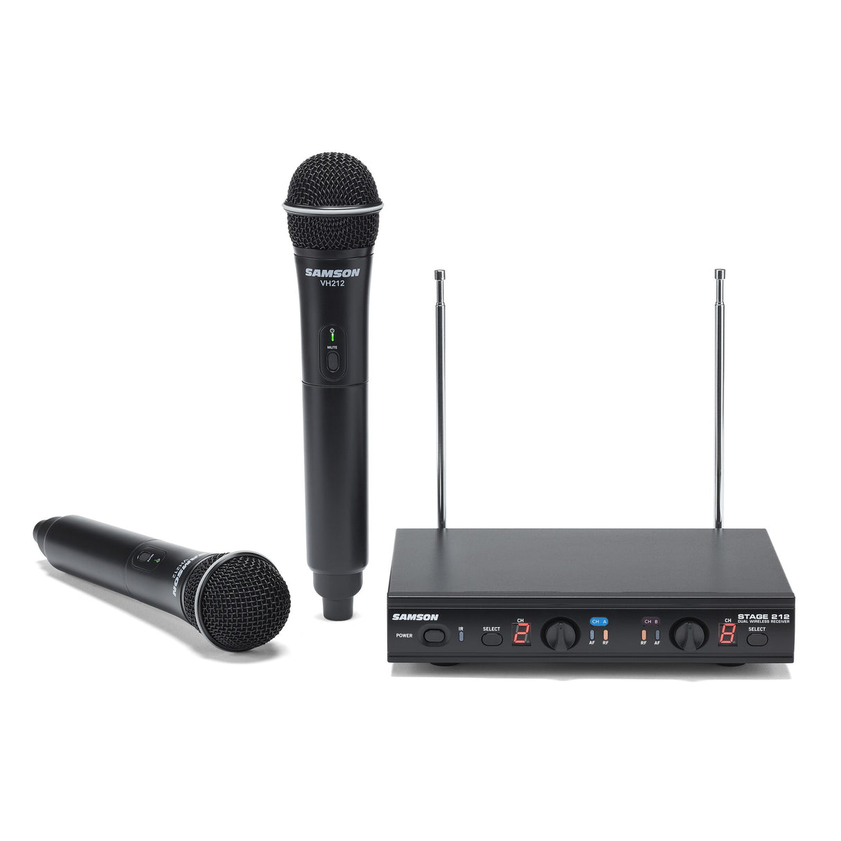 Samson Stage 212 Dual Vocal VHF Frequency Agile Handheld Wireless System