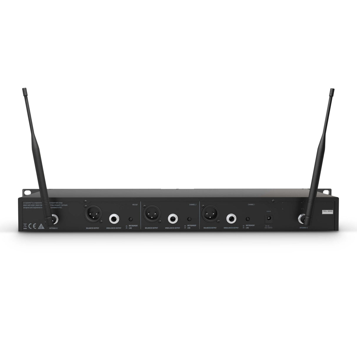 LD Systems U505 BPH 2 Dual Wireless Microphone System with Bodypacks and Headsets, 584-608 MHz