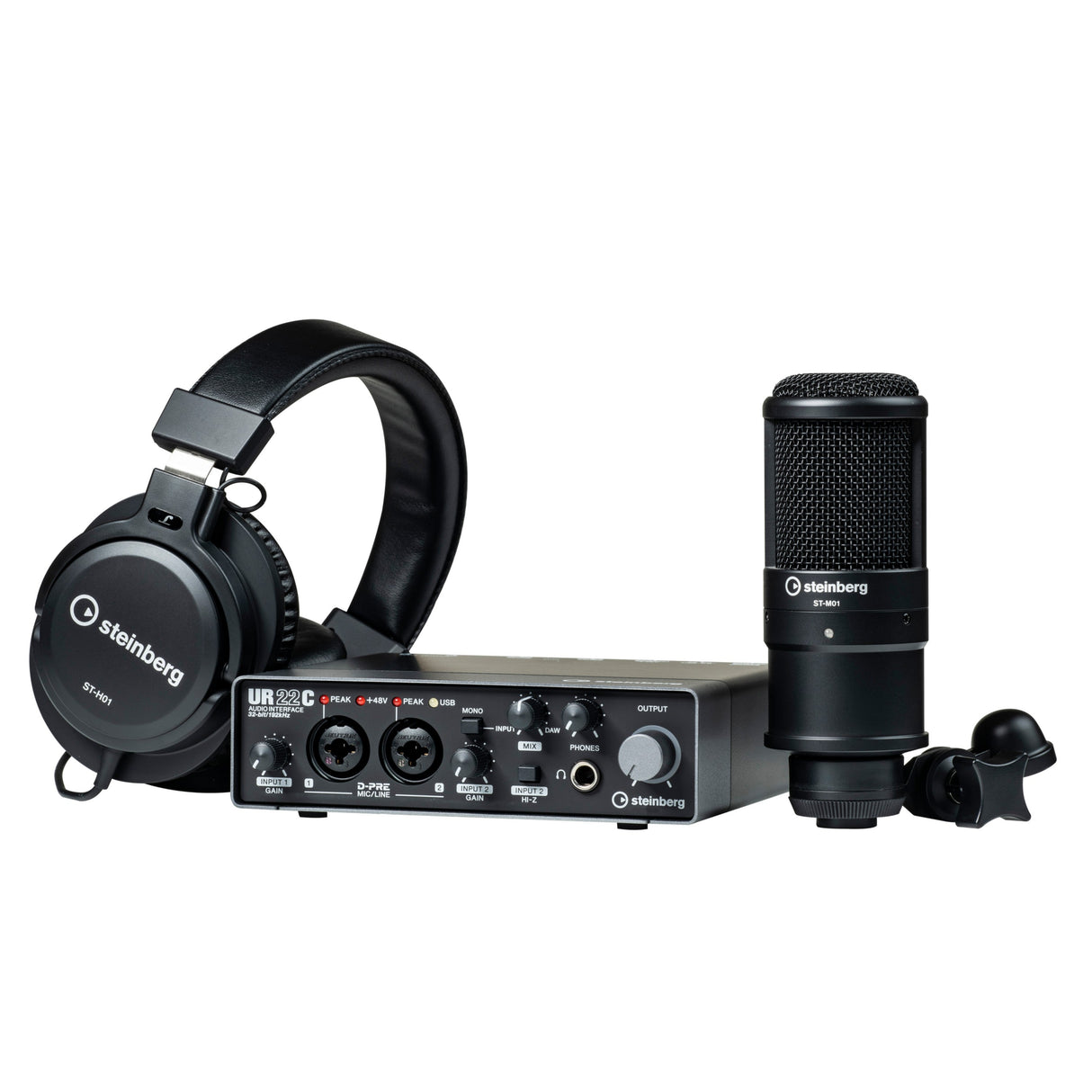 Steinberg UR22C Recording Pack 2 x 2 USB 3.0 Type C Audio Interface with Microphone and Headphone (Used) - used
