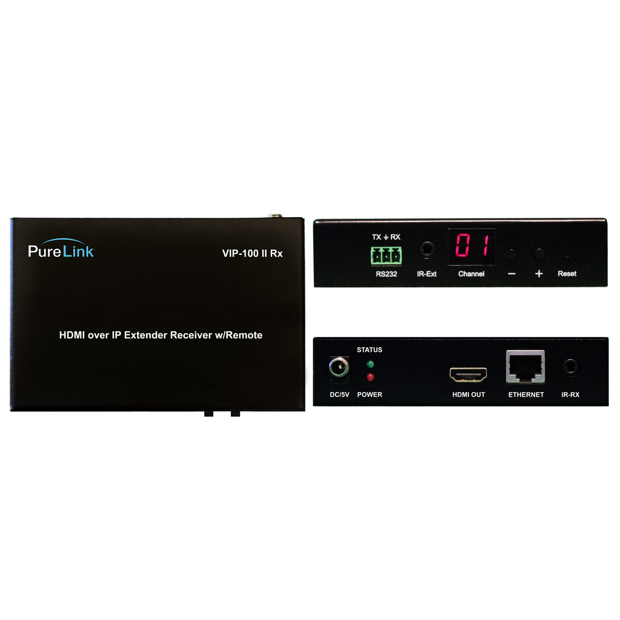 PureLink VIP-EXT-100-1 Full HD 1080P HDMI over IP Extension System with Wallplate Transmitter