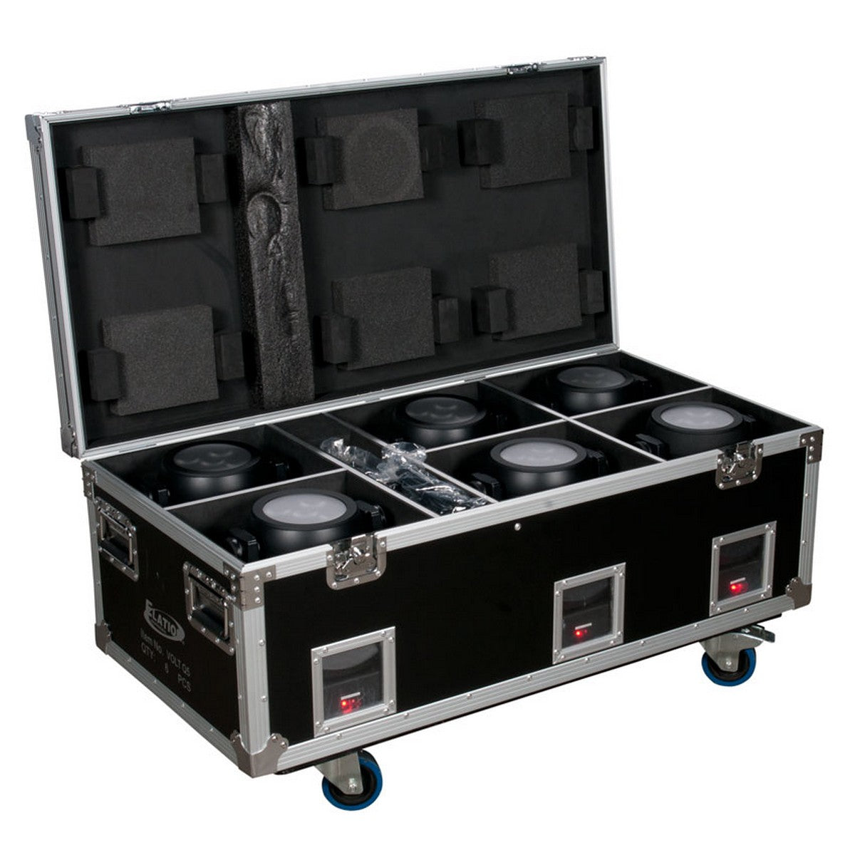 Elation VOLT Q5E-6PK LEDs Road Case 6 Pack