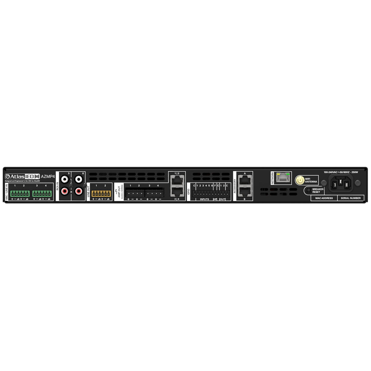 AtlasIED Atmosphere 4-Zone Signal Processor with 600W Amplifier