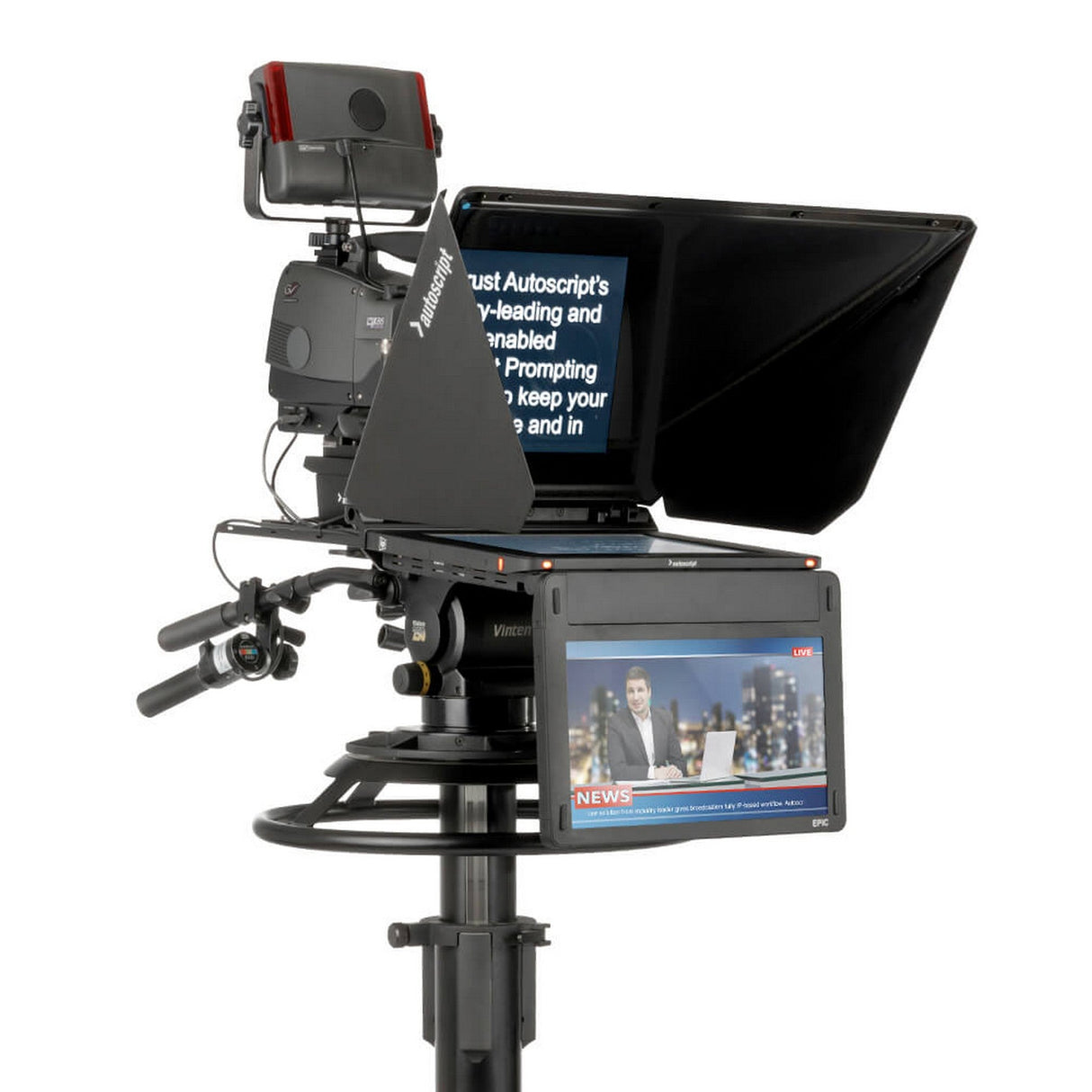 Autoscript EPIC-IP15 On-Camera Package with 15 Inch Prompt Monitor and Talent Monitor