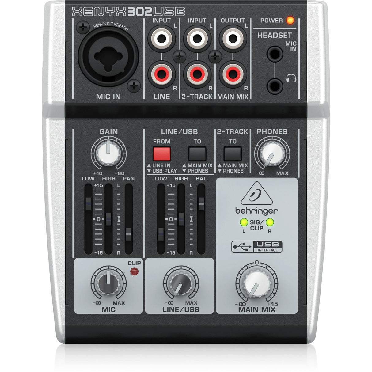 Behringer Xenyx 302USB 5-Input Mixer with  Microphone Preamp and USB/Audio Interface
