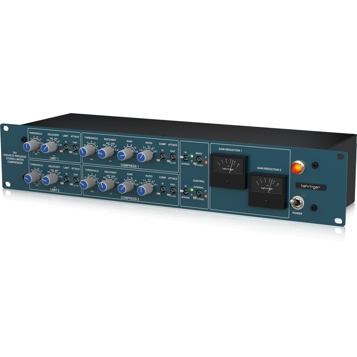 Behringer 369 Dual Channel Stereo Compressor Limiter Rack Processor