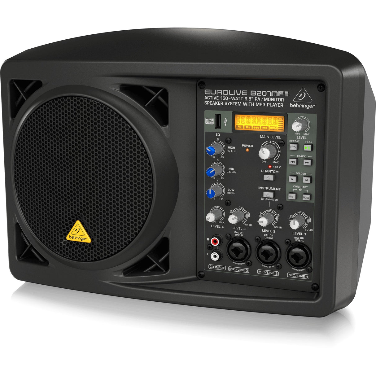 Behringer B207MP3 Active 150W 6.5" PA / Monitor Speaker System with MP3 Player