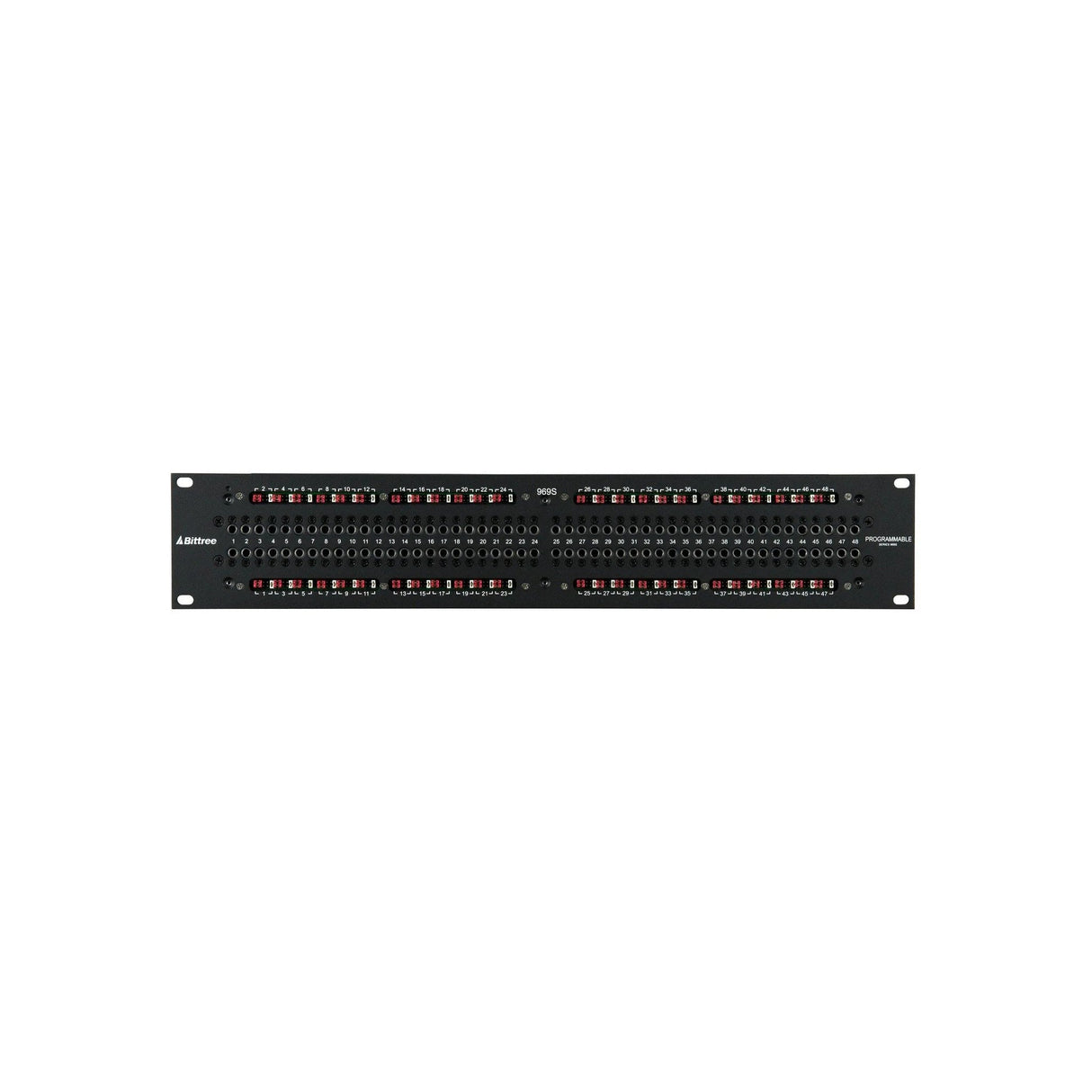 Bittree B96DC-FNSST/E3 M2OU12B E3 Full Norm Switched Ground TT Patchbay, 2 x 48 2RU