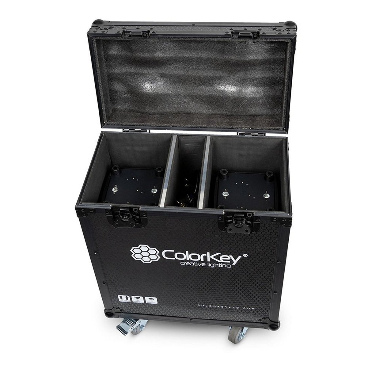 ColorKey 2-Piece Flight Case with Castors for Creator Spot 250 Moving Head Light Black