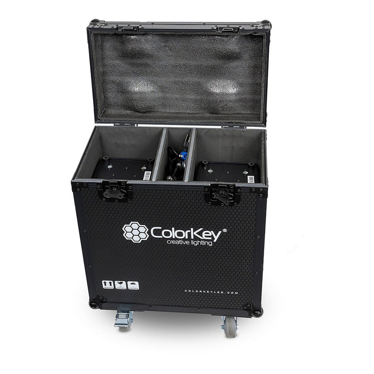 ColorKey 2-Piece Flight Case with Castors for Creator Beam 150 Moving Head Light Black