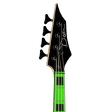 Dean Guitars Custom Zone Nuclear Green Electric Bass Guitar