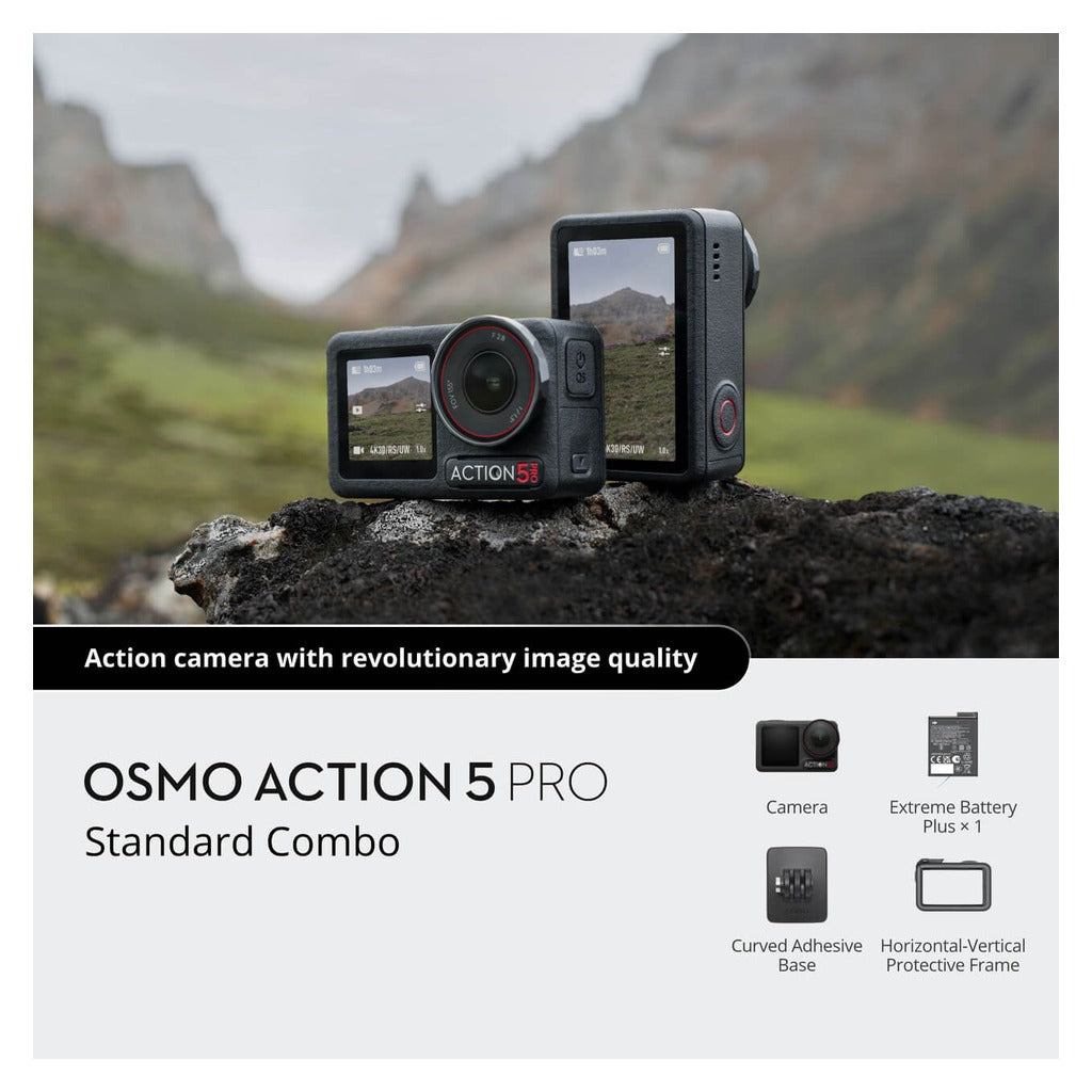 DJI Osmo Action 5 Pro Standard Combo, 4K/120fps Waterproof Action Camera