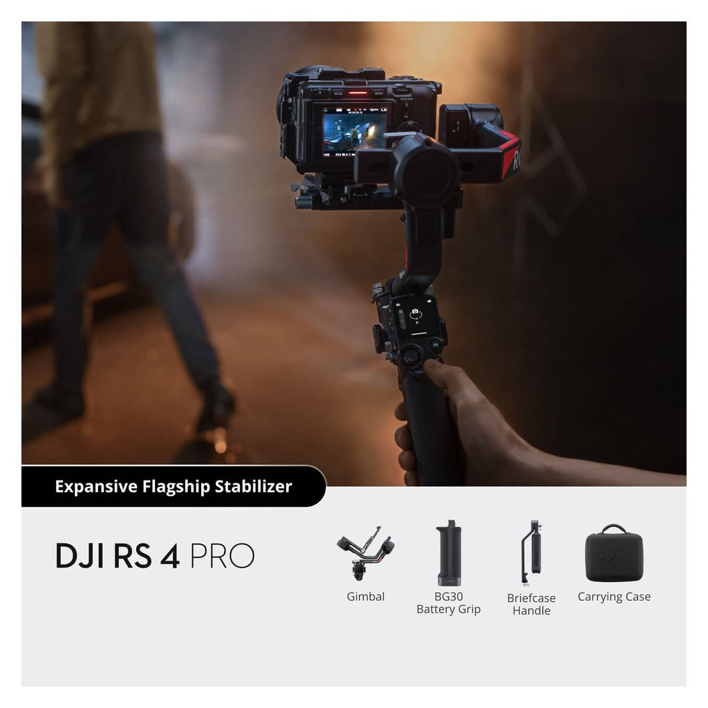 DJI RS 4 Pro 3-Axis Gimbal Stabilizer, 10 lb Payload for Cinema Cameras
