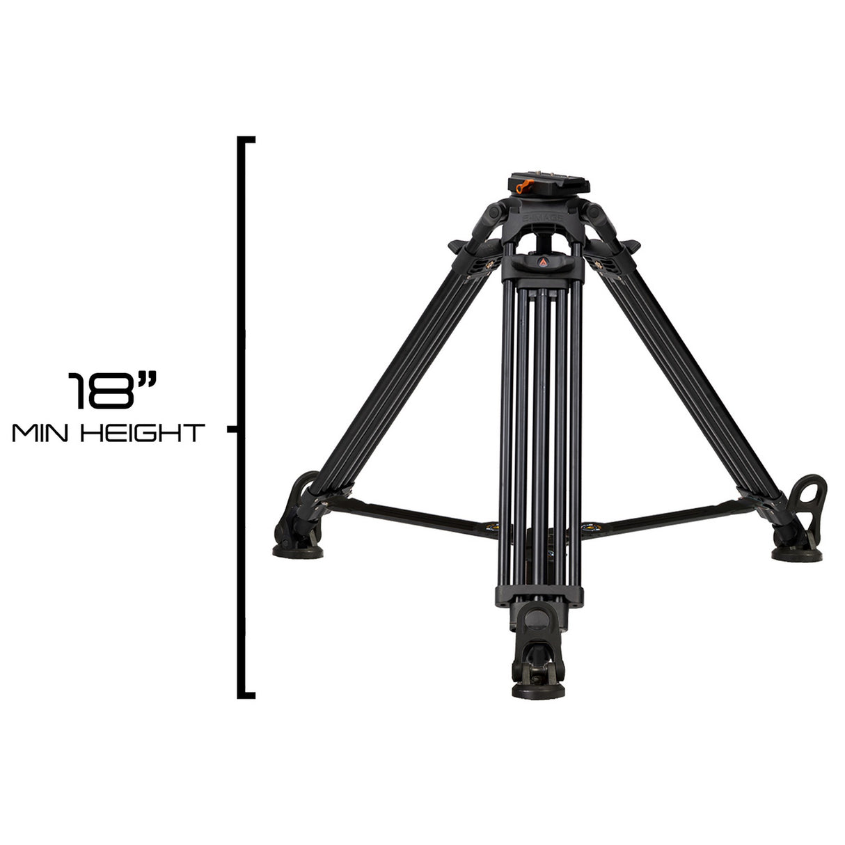 E-Image GA102-PTZ Aluminum PTZ Tripod with 100mm Flat Base