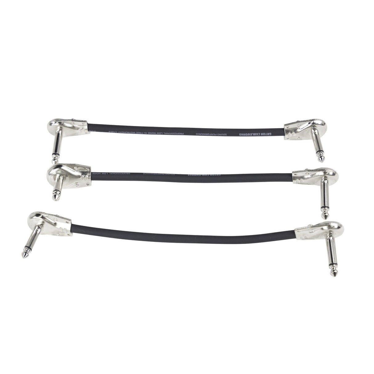 Gator Backline Series Straight to Right-Angled Patch Cables 3-Pack of 6-Inch