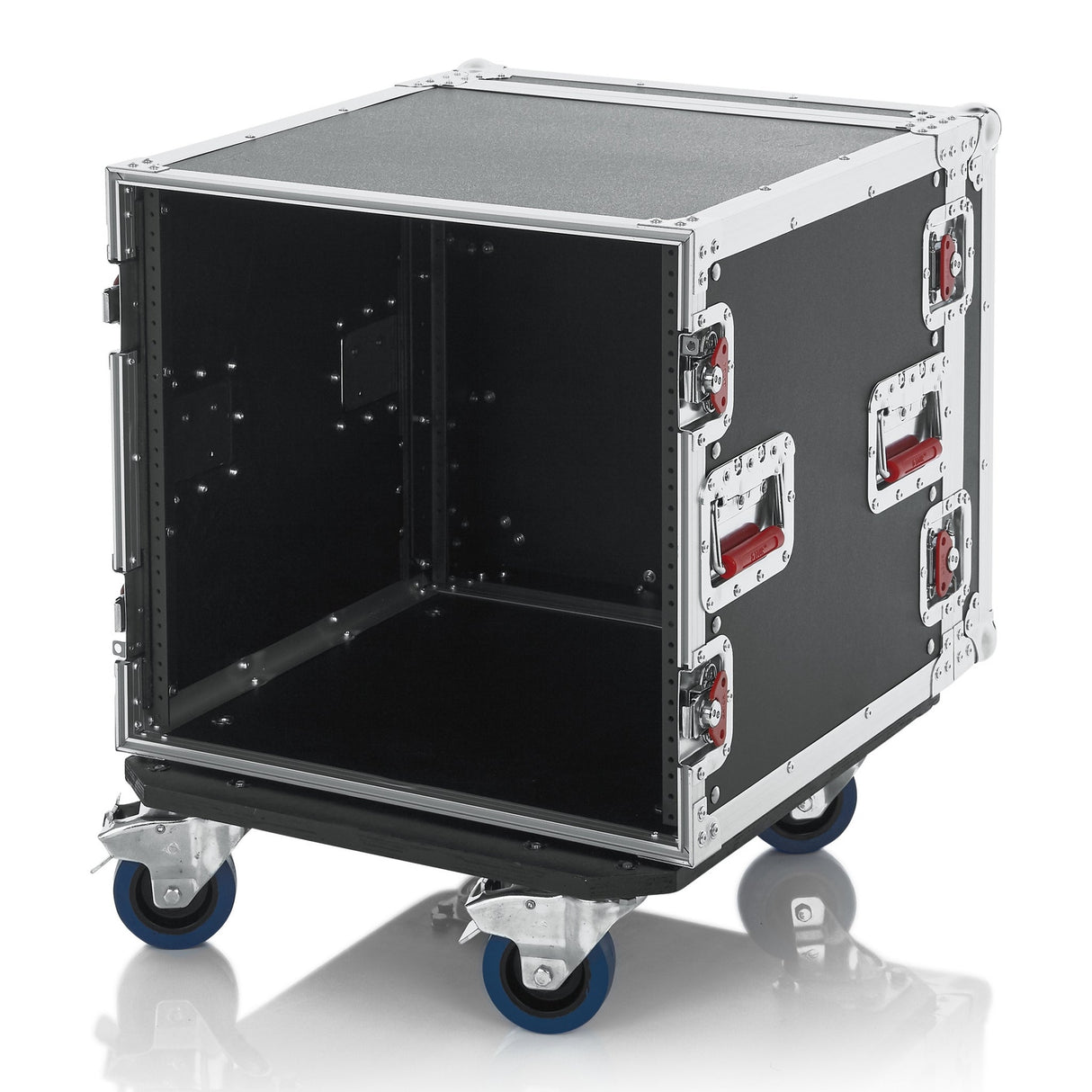 Gator G-TOUR 10U CAST ATA Wood Flight Rack Case with Casters, 10U 17-Inches Deep