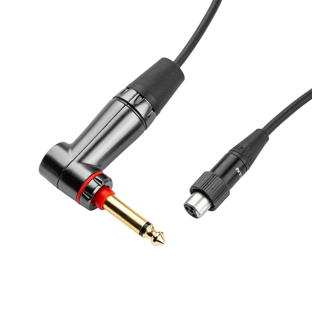 Gator Cableworks GCWH-TA4F-3RAQT Right Angle Quiet 1/4" to TA4F Instrument Cable, 3-Feet