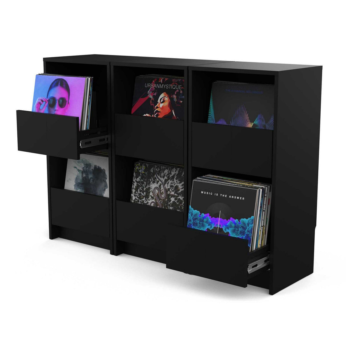 Glorious Vinyl Vault Record Storage Cabinet